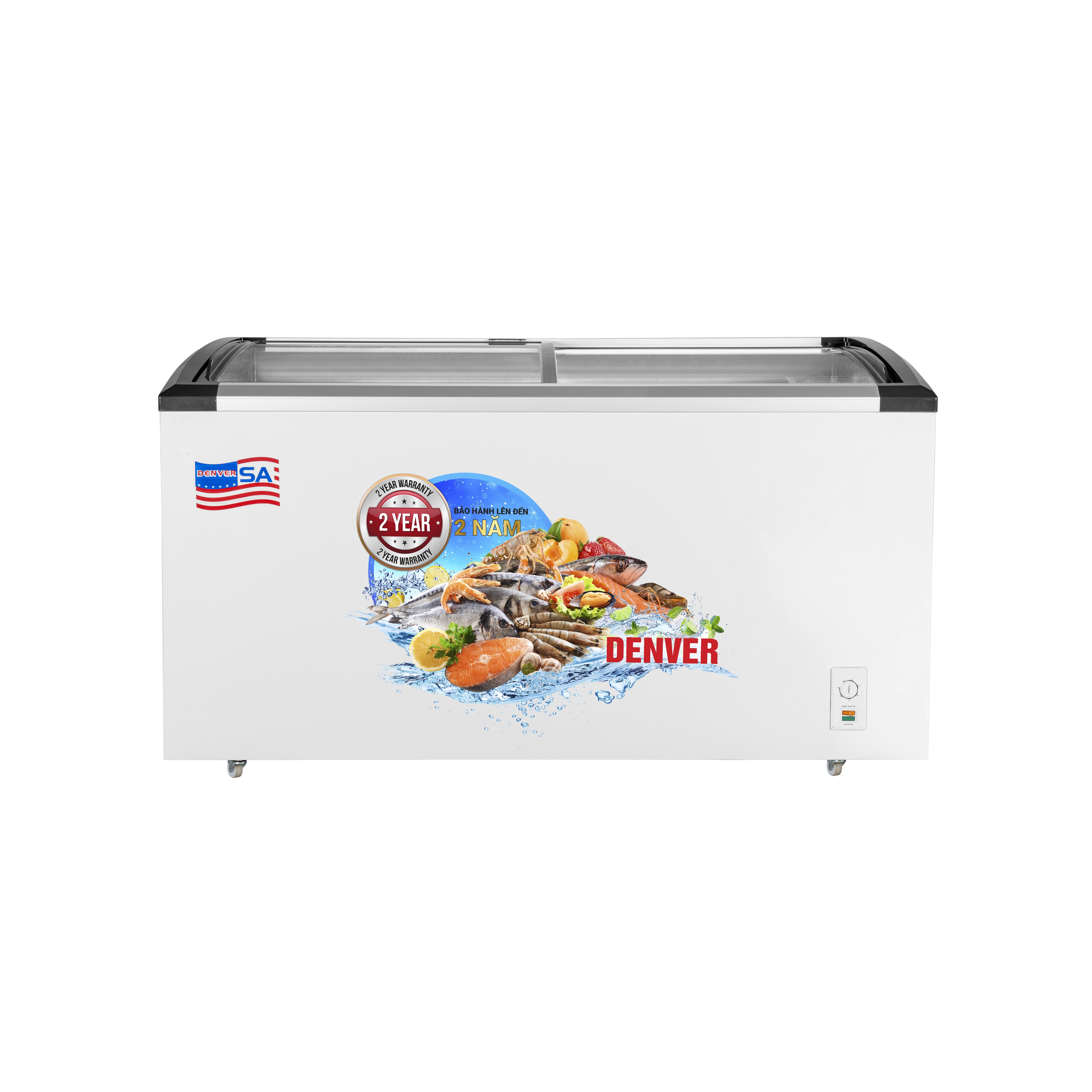 Tủ bảo quản kính cong Denver 1 ngăn 650 lít AS 980K